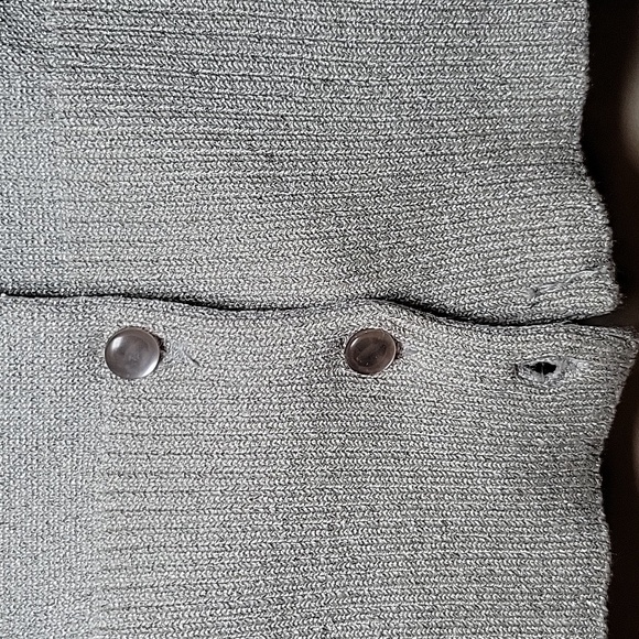 Grace Elements Silver Shimmery Women's Short Cardigan 53% Silk P/S NWT - Picture 5 of 7